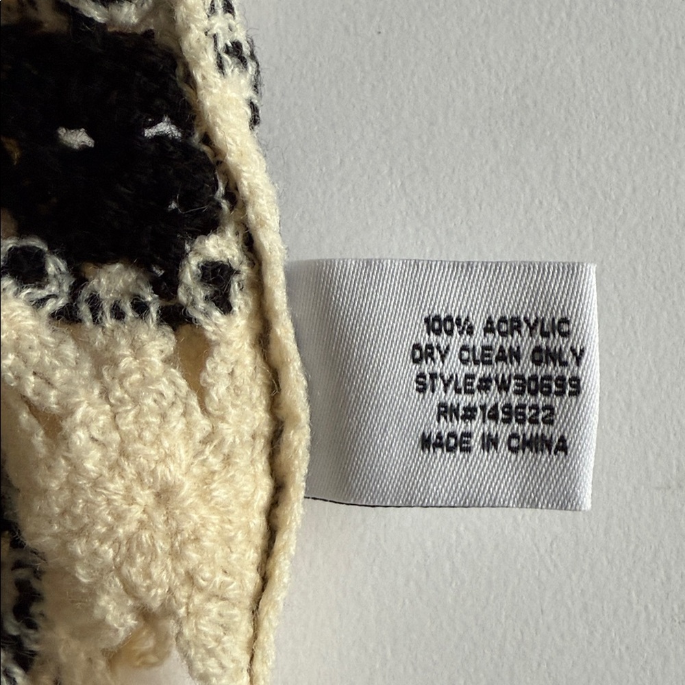 NWT Walter Baker Cream and Black Brooke Cardigan - Picture 6 of 6